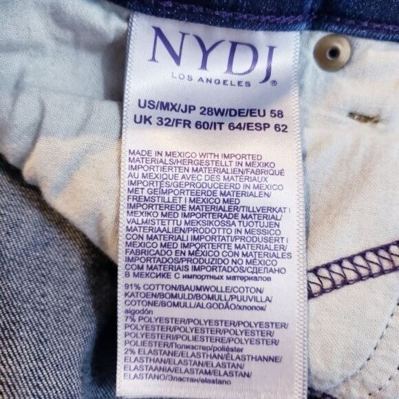 NYDJ Marilyn Crop Jeans Cuffed Denim Pants Women's Size 28W - Picture 10 of 11